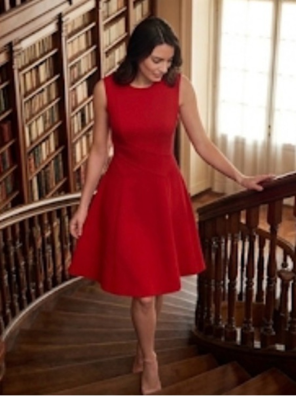 Tommy Hilfiger Sleeveless Red Fit-and-Flare Mini Dress